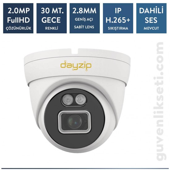 Dayzip DZ-FC3428 2MP IP Full Color Dome Kamera Sesli